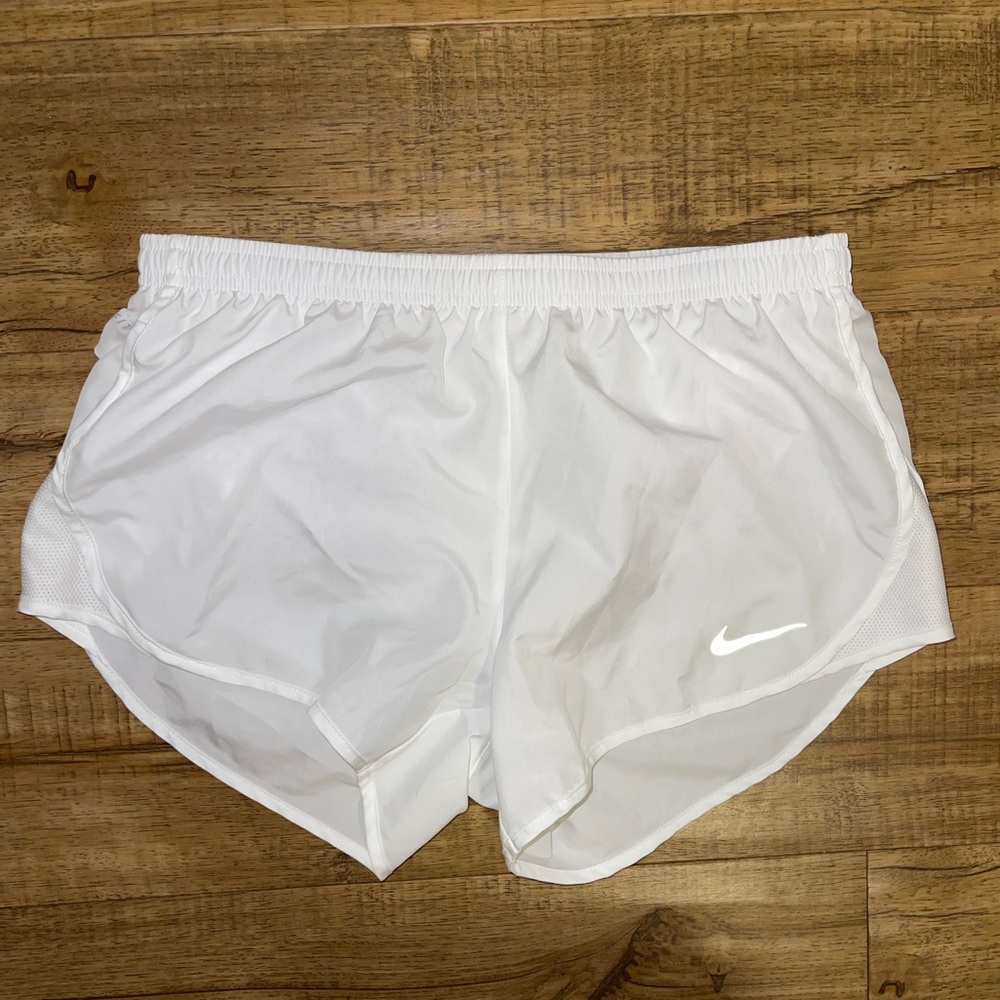 White Nike Women's DRI-FIT Running Shorts
